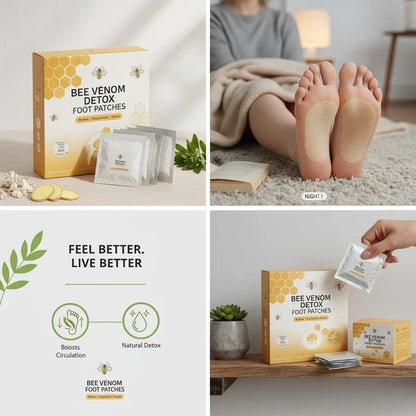 Bee Venom Foot Detox Patches (10 Patches,10 Free )